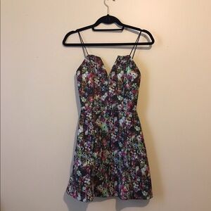 Plunge neck Strappy skater dress. Small. Brasil.